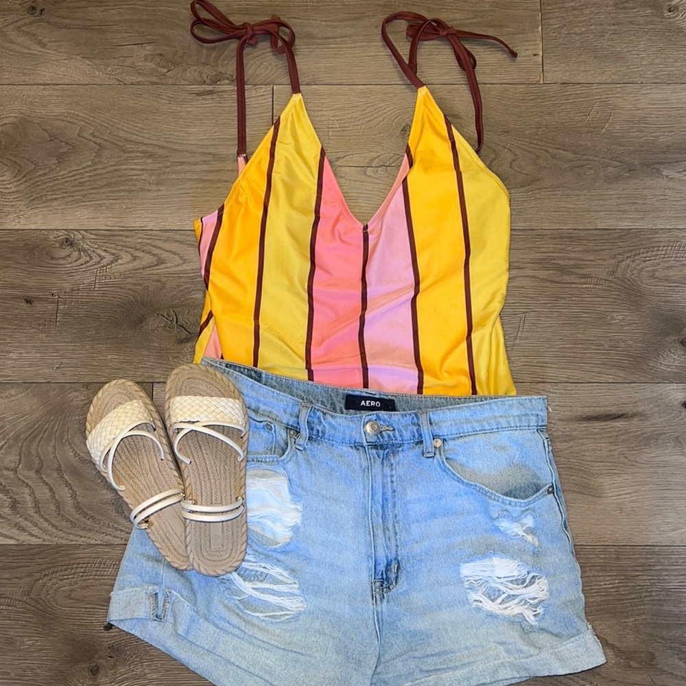 One piece bathing suit
